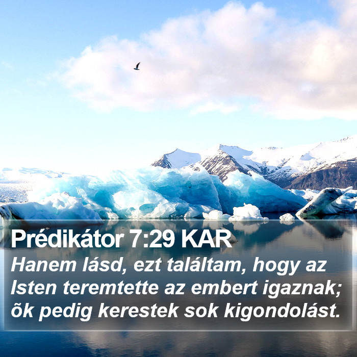 Prédikátor 7:29 KAR Bible Study