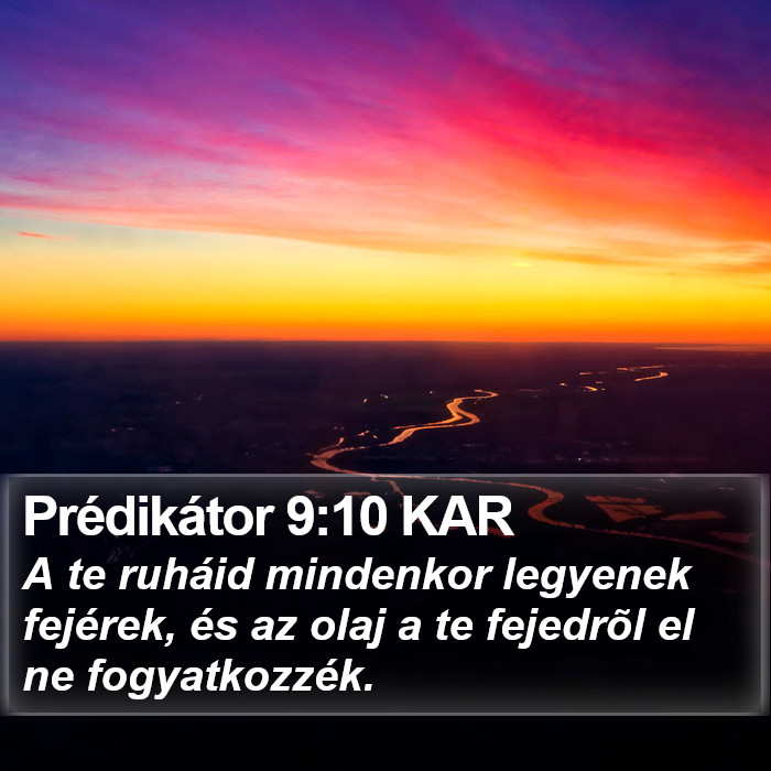 Prédikátor 9:10 KAR Bible Study