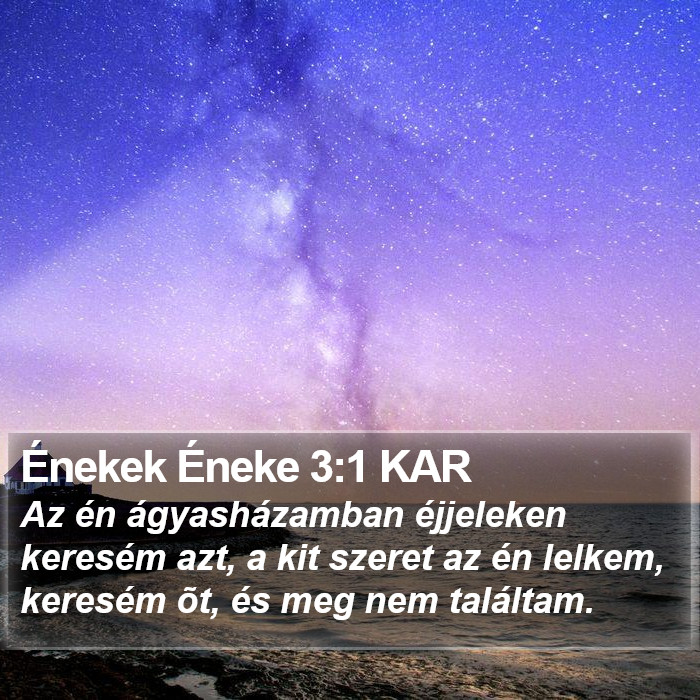 Énekek Éneke 3:1 KAR Bible Study