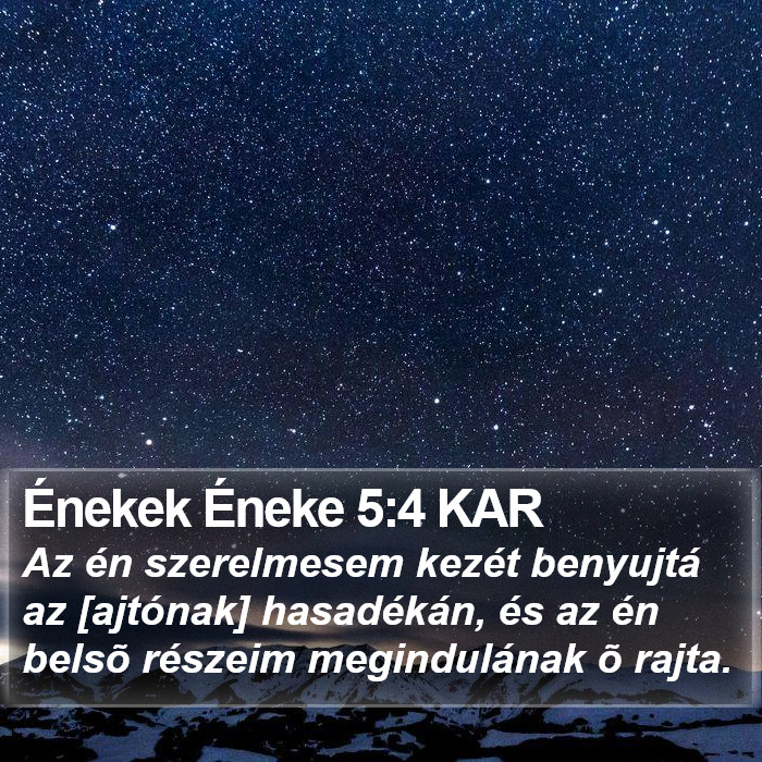 Énekek Éneke 5:4 KAR Bible Study