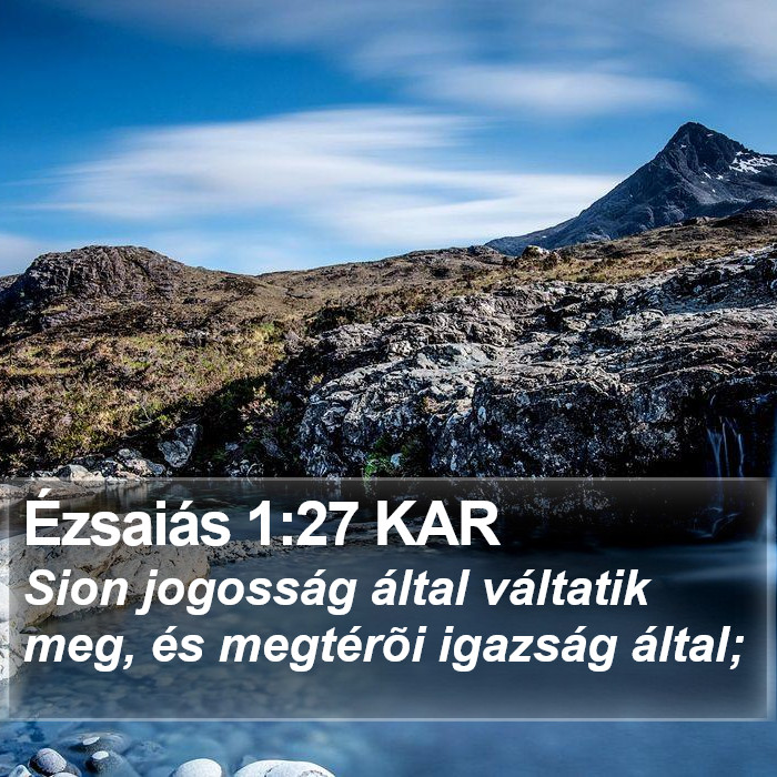 Ézsaiás 1:27 KAR Bible Study