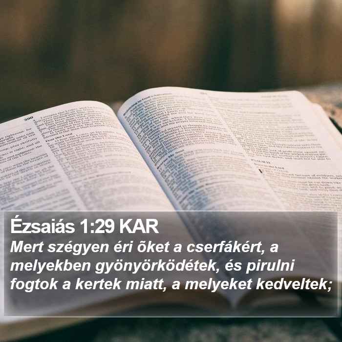 Ézsaiás 1:29 KAR Bible Study