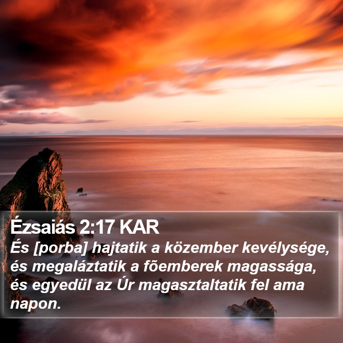 Ézsaiás 2:17 KAR Bible Study