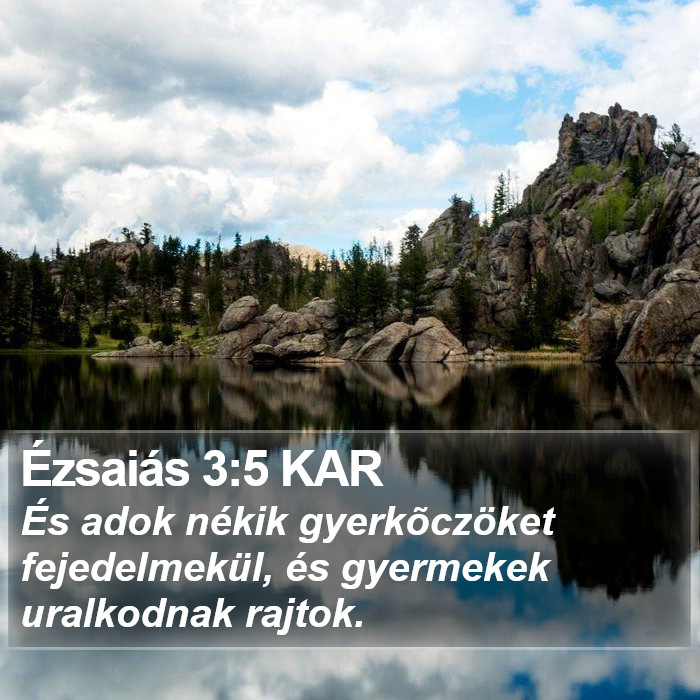 Ézsaiás 3:5 KAR Bible Study