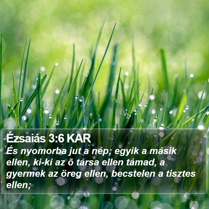 Ézsaiás 3:6 KAR Bible Study