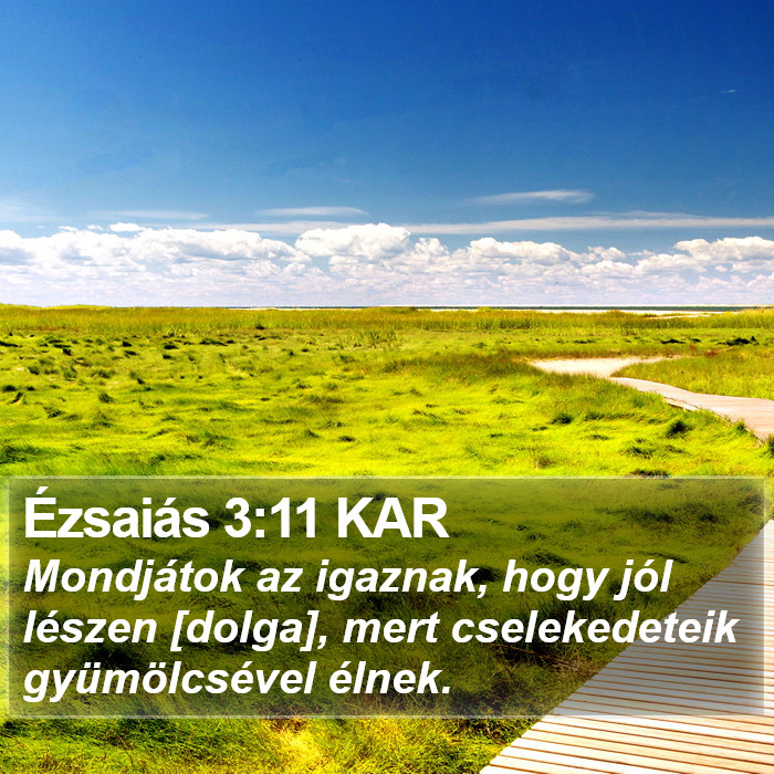 Ézsaiás 3:11 KAR Bible Study