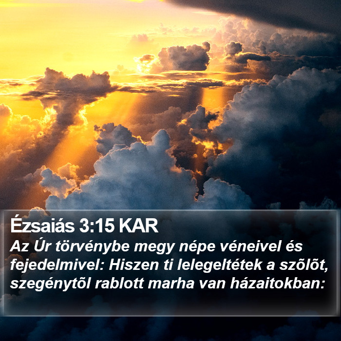 Ézsaiás 3:15 KAR Bible Study