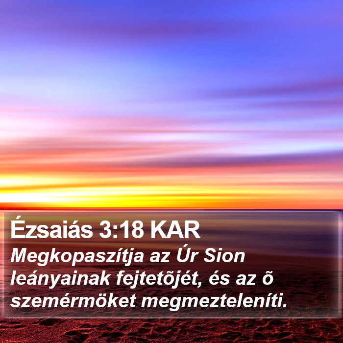 Ézsaiás 3:18 KAR Bible Study