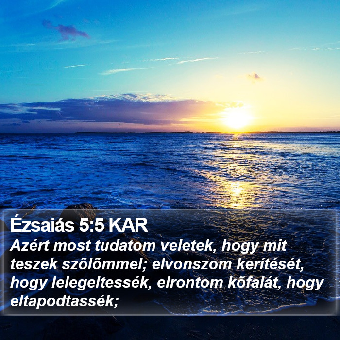 Ézsaiás 5:5 KAR Bible Study