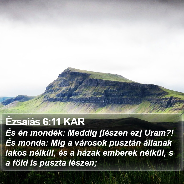 Ézsaiás 6:11 KAR Bible Study