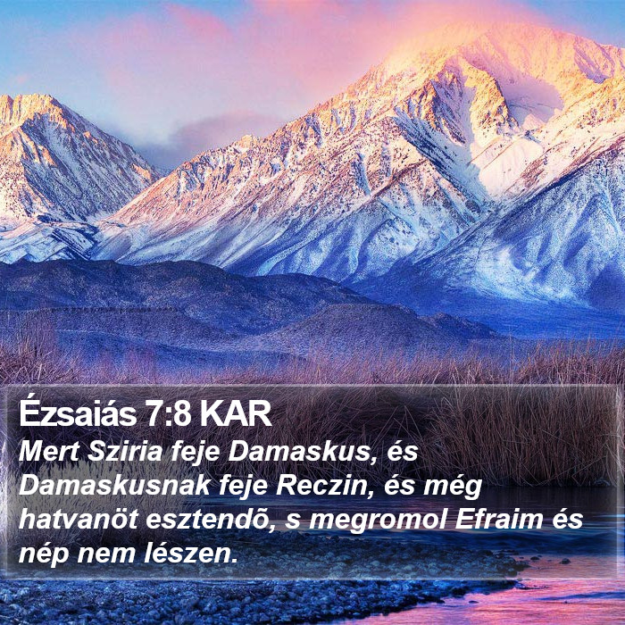 Ézsaiás 7:8 KAR Bible Study