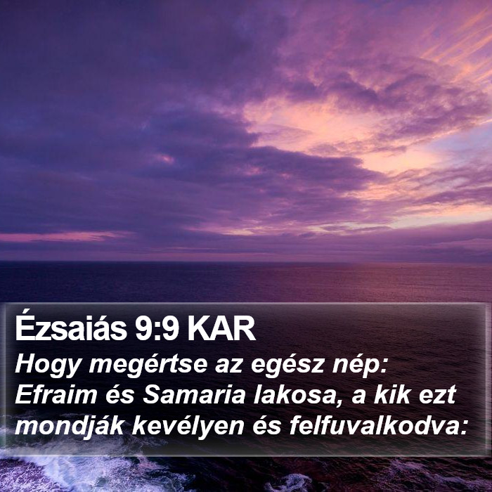 Ézsaiás 9:9 KAR Bible Study