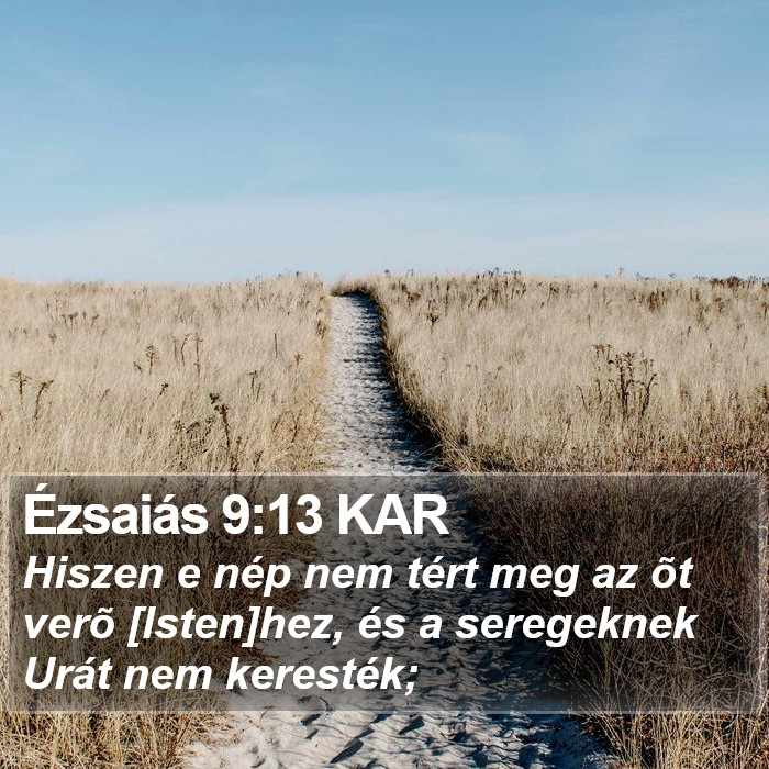 Ézsaiás 9:13 KAR Bible Study