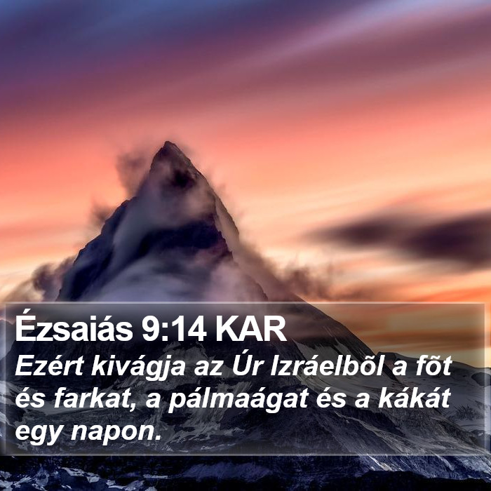 Ézsaiás 9:14 KAR Bible Study
