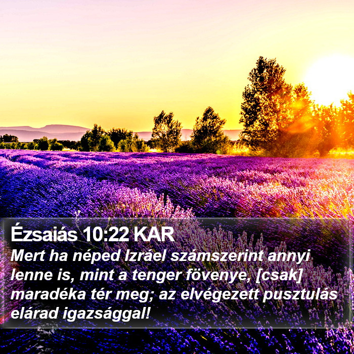 Ézsaiás 10:22 KAR Bible Study