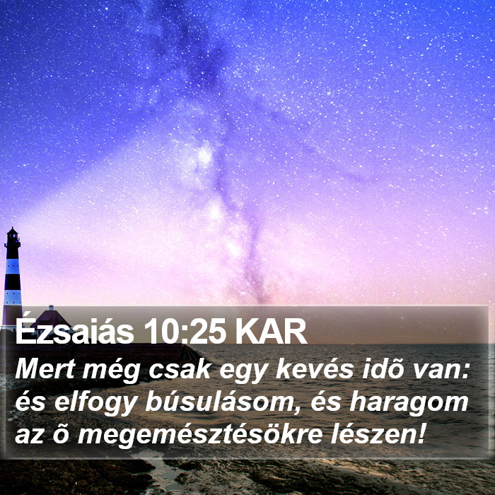 Ézsaiás 10:25 KAR Bible Study