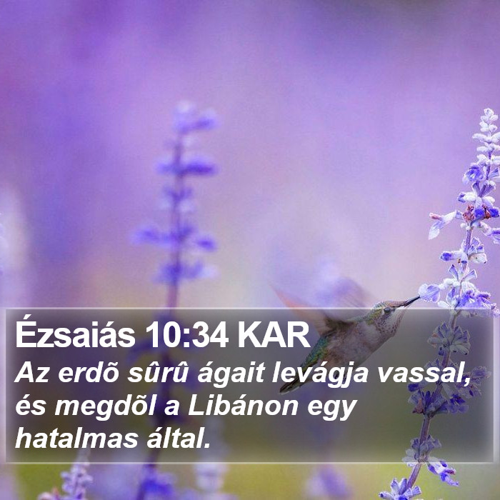 Ézsaiás 10:34 KAR Bible Study