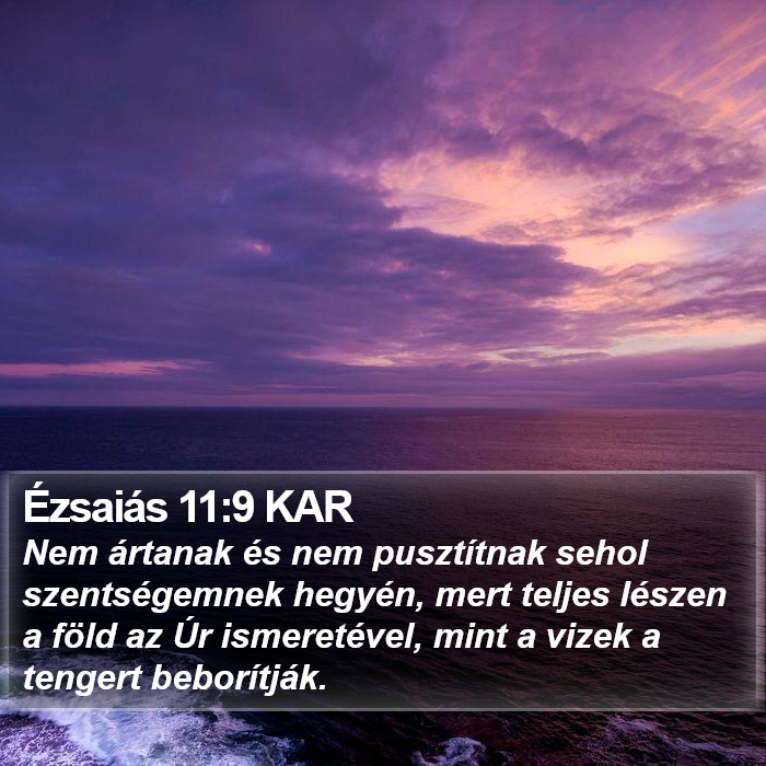 Ézsaiás 11:9 KAR Bible Study