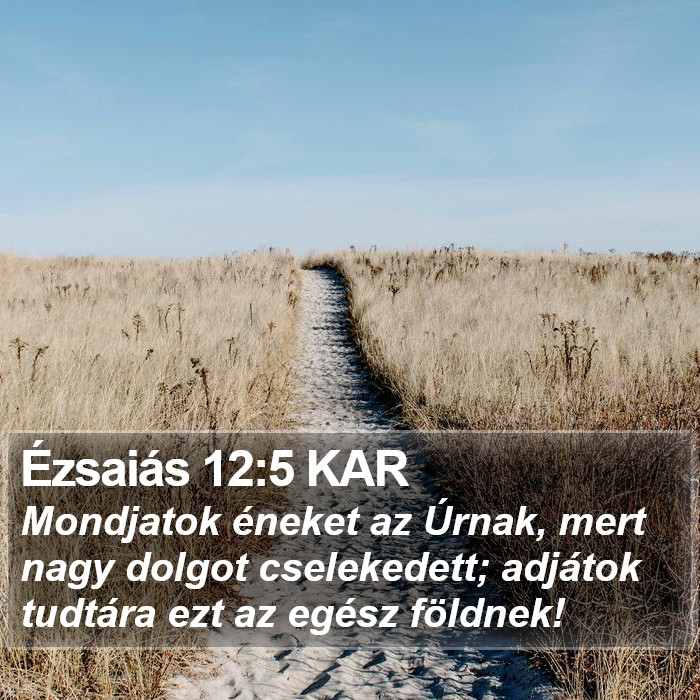 Ézsaiás 12:5 KAR Bible Study