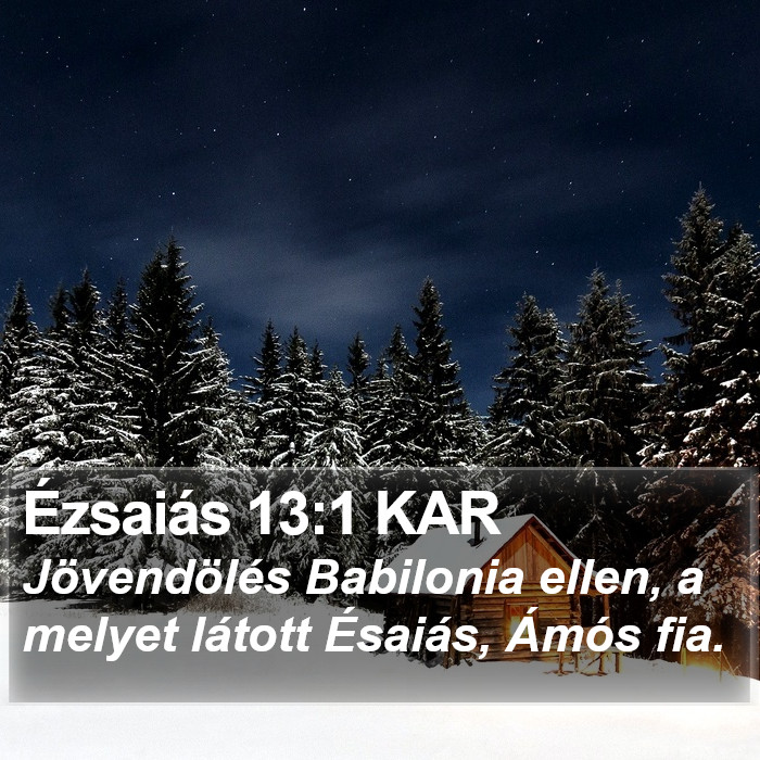 Ézsaiás 13:1 KAR Bible Study