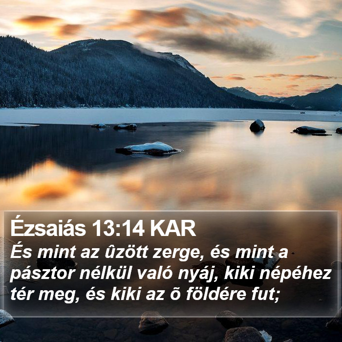 Ézsaiás 13:14 KAR Bible Study