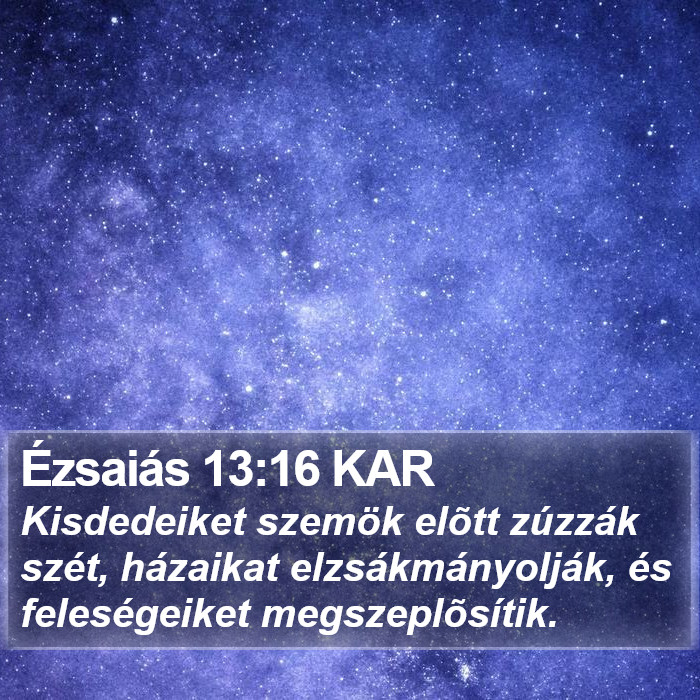 Ézsaiás 13:16 KAR Bible Study