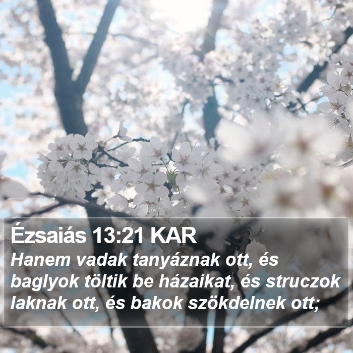 Ézsaiás 13:21 KAR Bible Study