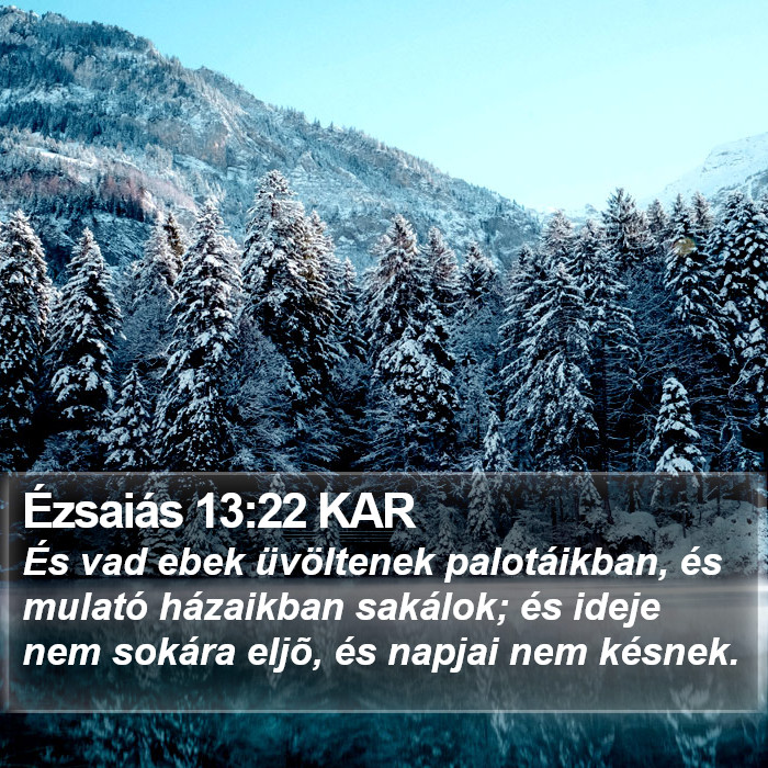 Ézsaiás 13:22 KAR Bible Study