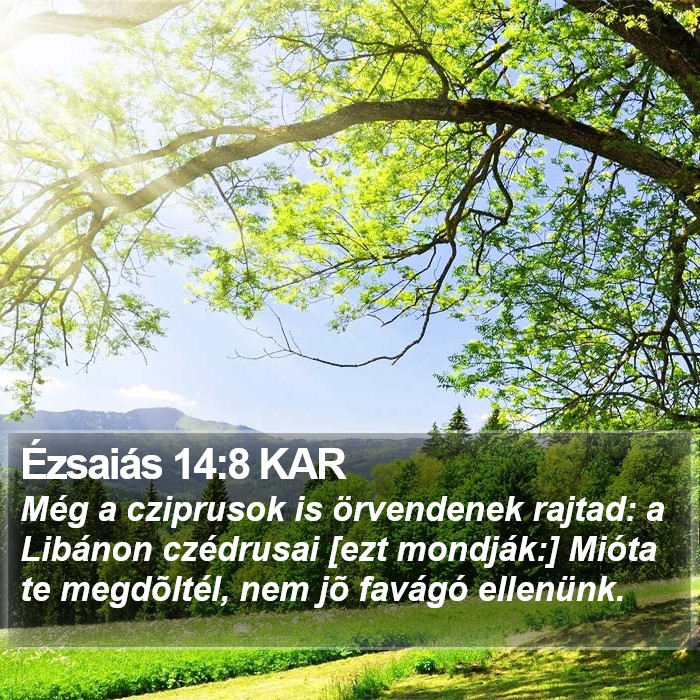 Ézsaiás 14:8 KAR Bible Study