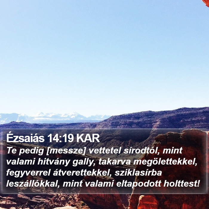 Ézsaiás 14:19 KAR Bible Study