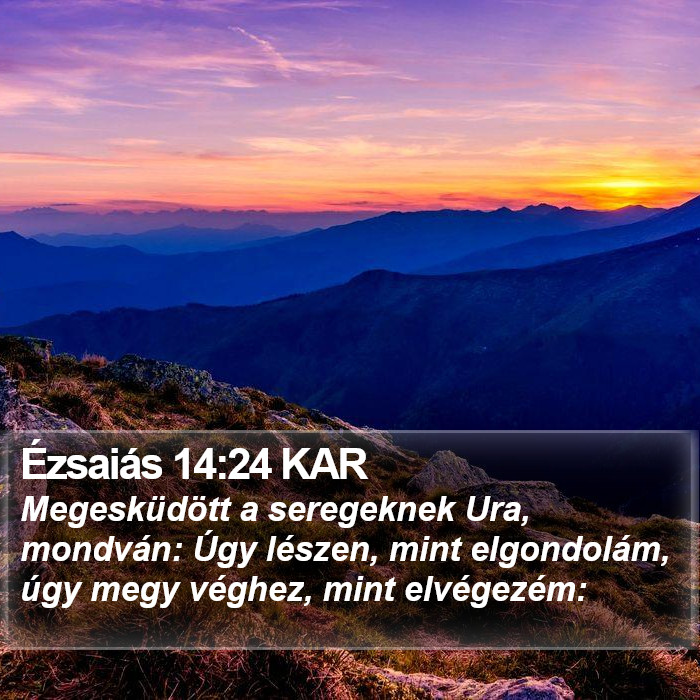 Ézsaiás 14:24 KAR Bible Study