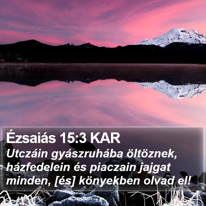 Ézsaiás 15:3 KAR Bible Study