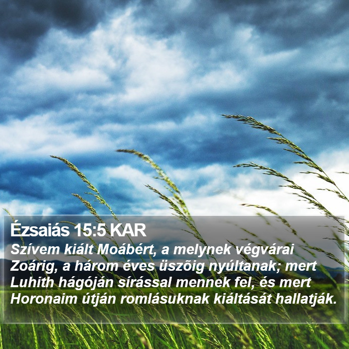 Ézsaiás 15:5 KAR Bible Study