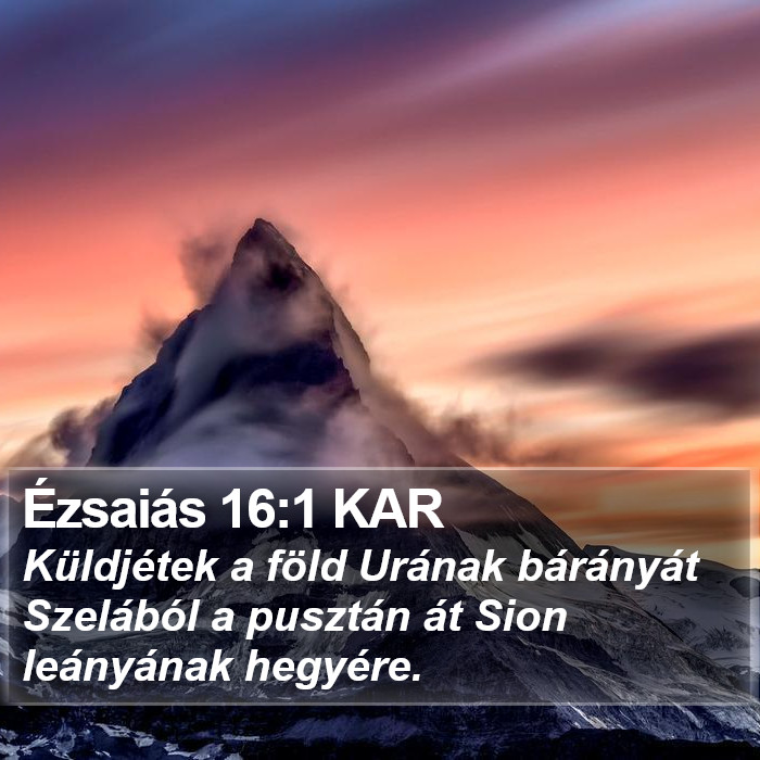 Ézsaiás 16:1 KAR Bible Study