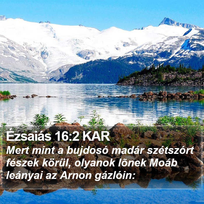 Ézsaiás 16:2 KAR Bible Study