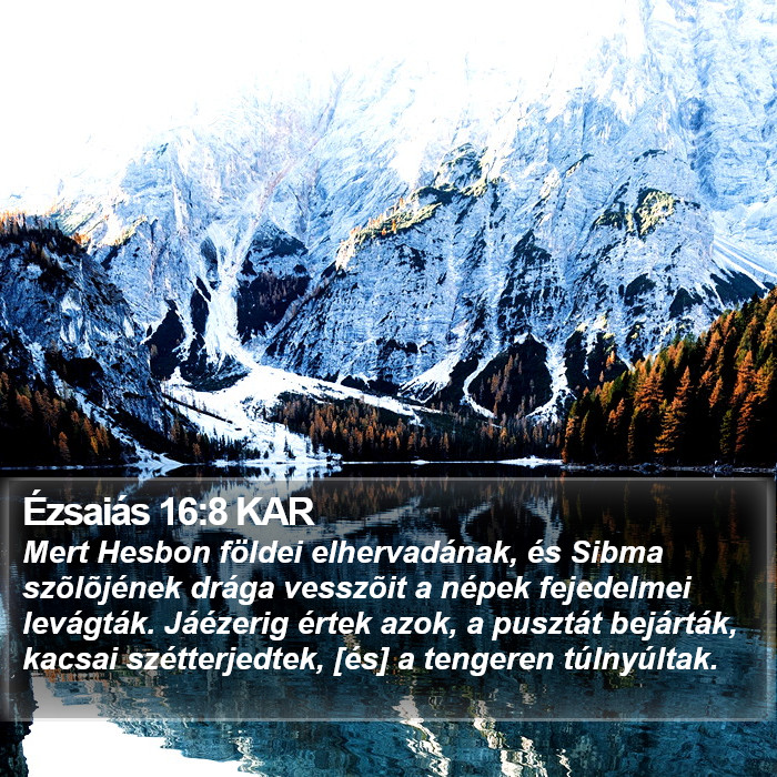 Ézsaiás 16:8 KAR Bible Study