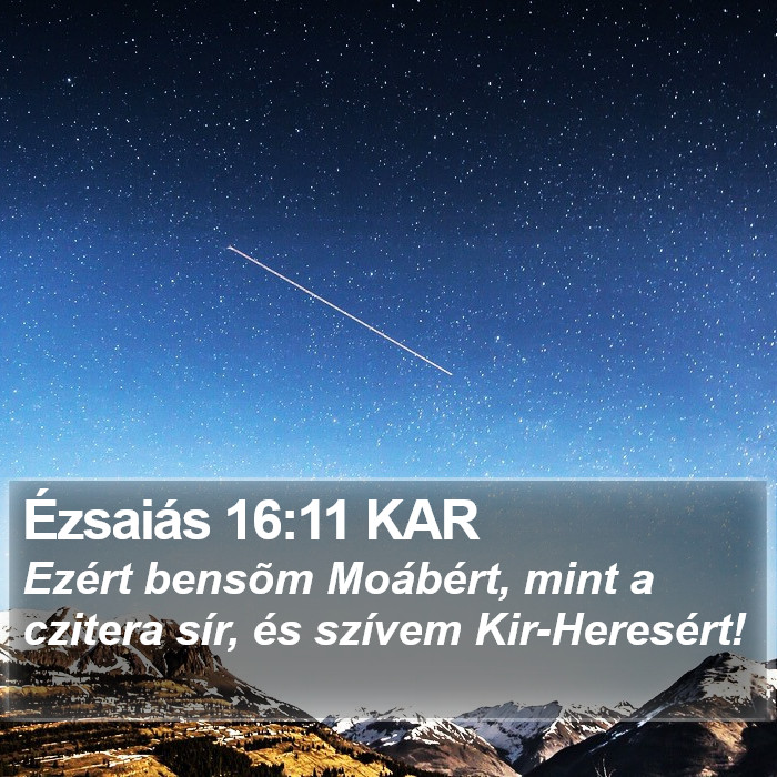 Ézsaiás 16:11 KAR Bible Study