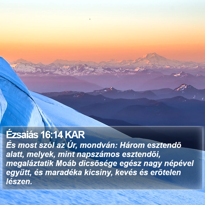 Ézsaiás 16:14 KAR Bible Study