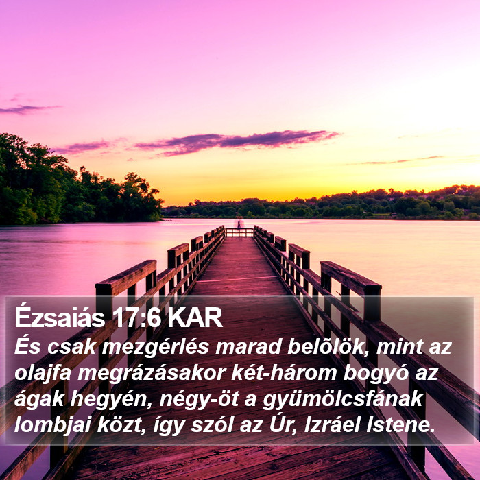 Ézsaiás 17:6 KAR Bible Study