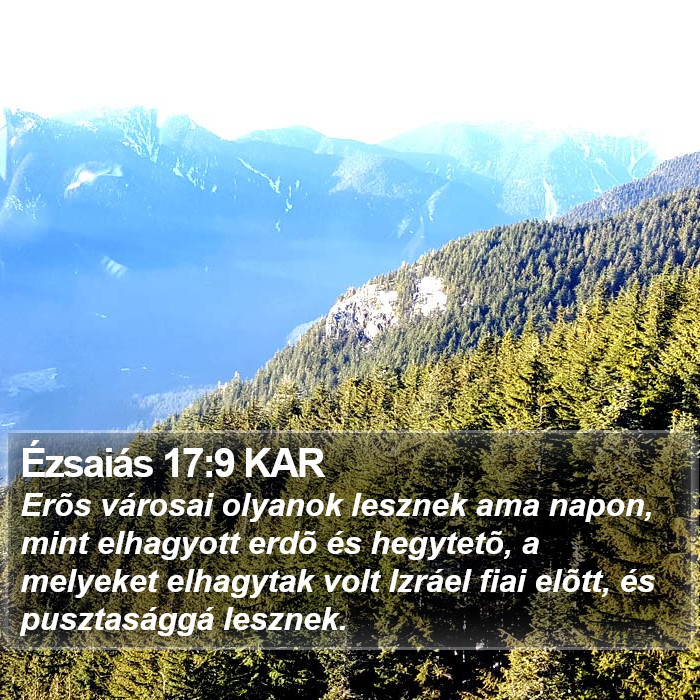 Ézsaiás 17:9 KAR Bible Study