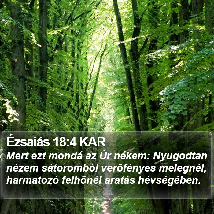 Ézsaiás 18:4 KAR Bible Study