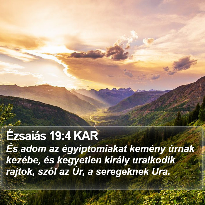 Ézsaiás 19:4 KAR Bible Study