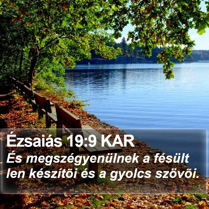 Ézsaiás 19:9 KAR Bible Study