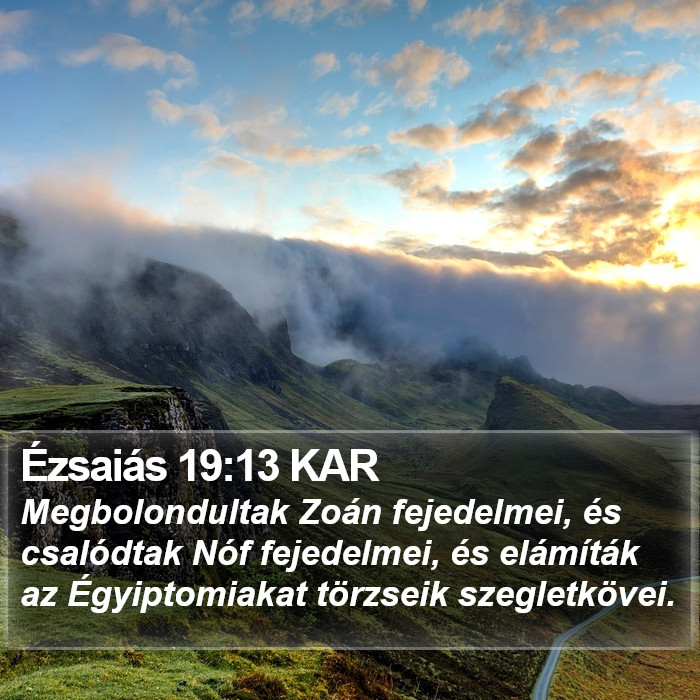 Ézsaiás 19:13 KAR Bible Study