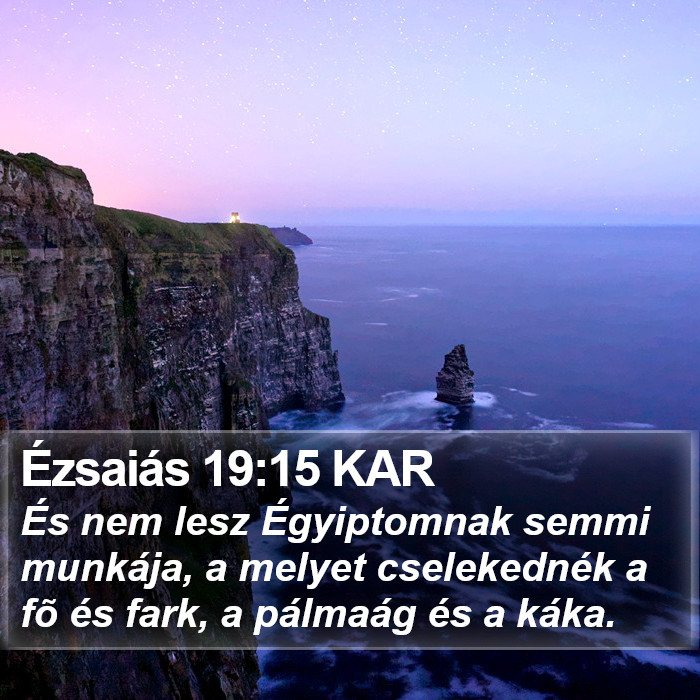 Ézsaiás 19:15 KAR Bible Study