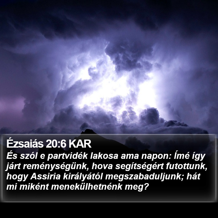 Ézsaiás 20:6 KAR Bible Study