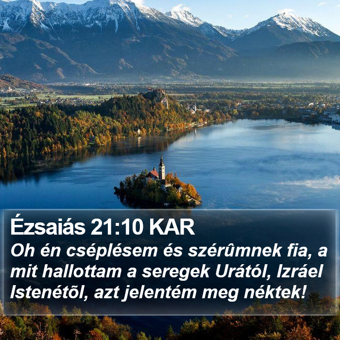 Ézsaiás 21:10 KAR Bible Study