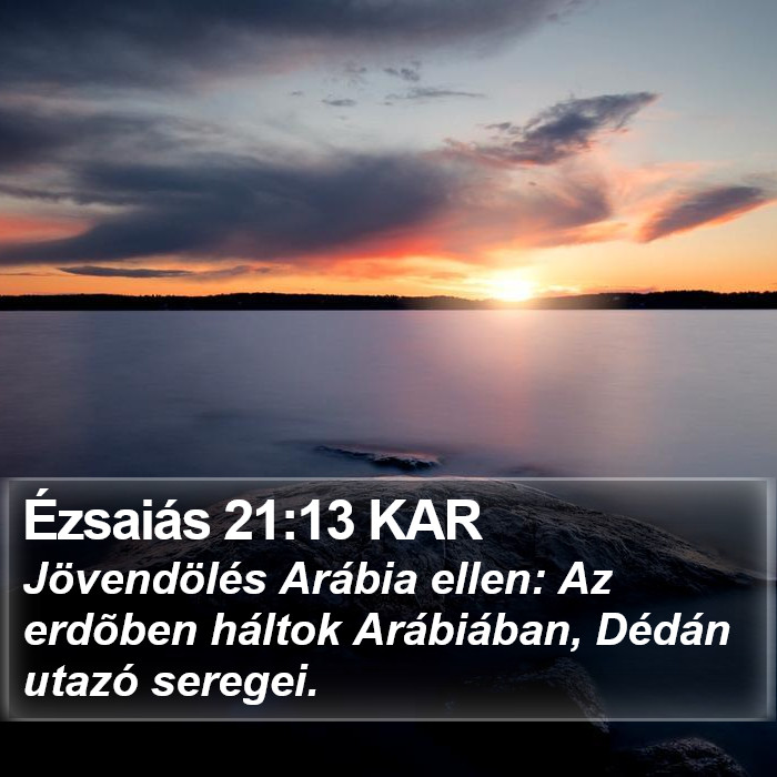 Ézsaiás 21:13 KAR Bible Study