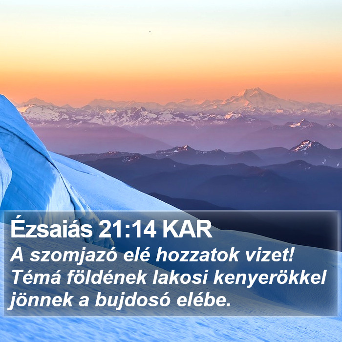 Ézsaiás 21:14 KAR Bible Study