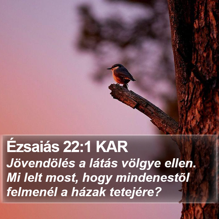 Ézsaiás 22:1 KAR Bible Study